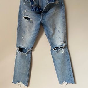 Distressed jeans